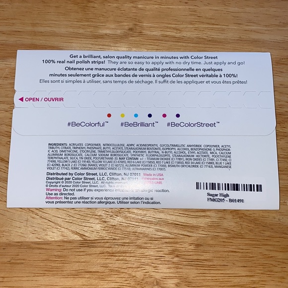 “Sugar High” Color Street, Colorful Glitter Overlay, 100% Nail Polish Strips - Picture 2 of 4